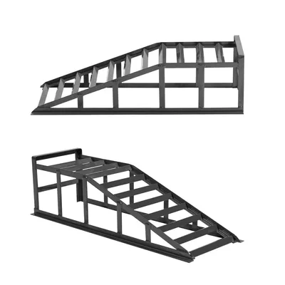 Produktbild von 2 x Auffahrrampe Rampe grau bis 265er Räder extra breit 2000 kg pro Paar