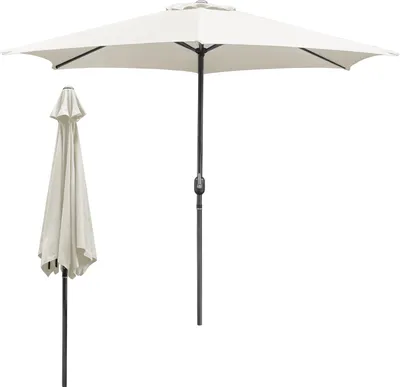 Produktbild von Sonnenschirm Ø3.5m Gartenschirm Terrassenschirm Ampelschirm Marktschirm Strandschirm - Beige