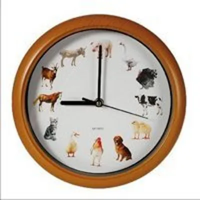 Image de SAFE Horloge murale Voix d'animaux, Horloge éducative murale enfants, Horloge murale enfants, Horloge de ferme avec 12 animaux de la campagne