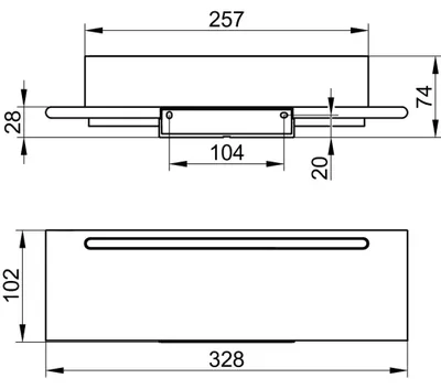Produktbild von KEUCO AVENO Duschablage mit Glasabzieher, verdeckte Befestigung, 14659510000