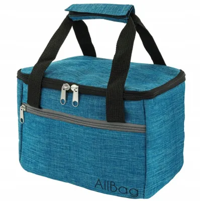 Zdjęcie produktu dla Torba termiczna na lunch box, obiadowy, śniadanie, 25 × 17 × 17 cm, niebieska
