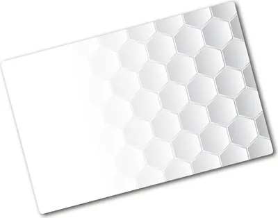Produktbild von Tulup Glas Herdabdeckplatte - 80x52 cm - Glaskeramikkochfeld-Abdeckung Spritzschutz Glasabdeckplatte - Einteilig - Kunst: Modern & Klassisch - Sechsecke - Weiß