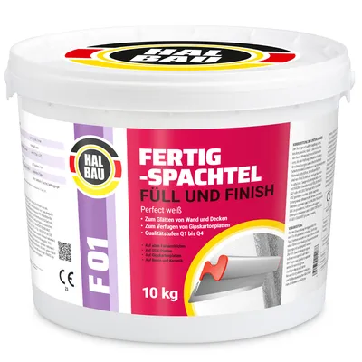 Produktbild von Fertigspachtel Füll Finish 15kg GK Fugenspachtel Innen Glätt Spachtel Weiss F01