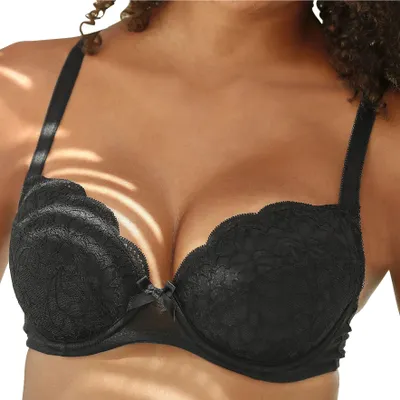 Produktbild von PETITE FLEUR Balconette-BH weiß+schwarz Größe 75 Cup D