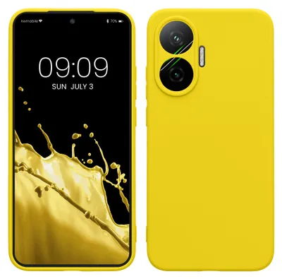 Produktbild von kwmobile Handyhülle für Xiaomi Poco F7 Hülle - weiches Handy Silikon Case - Schutzhülle Cover - Strahlend Gelb