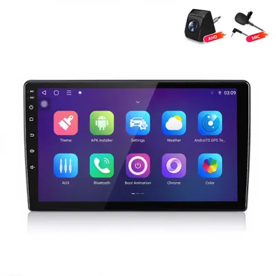 Produktbild von Android Autoradio mit Rückfahrkamera für Peugeot 407 2004-2008 CarPlay Android Auto GPS Navi 6+128GB 4G LTE WIFI RDS SWC BT DAB+9 Zoll