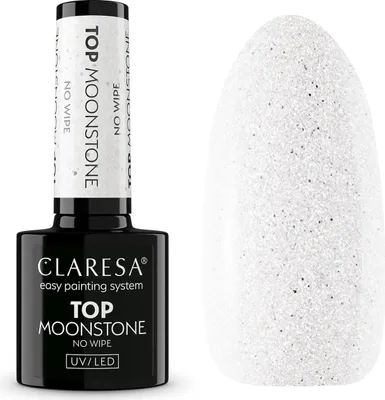 Obrázok produktu pre Claresa Top NO WIPE MOONSTONE UV HYBRYDIC TOP PRINCIPAL SILVER TAFEL