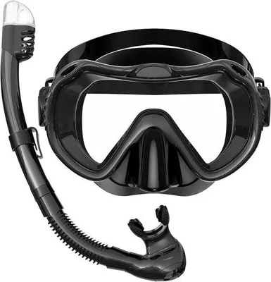 Produktbild von Tauchermaskenset, Tauchermaske, wasserdichtes Tauchbrille, Tauchermaskenset (schwarz)