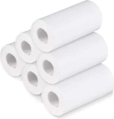 Produktbild von Thermopapierrolle 56 mm zum Drucken für Etikettendrucker, Kinder-Sofortbildkamera, Nachfülldruckpapier, Packung mit 6 Rollen
