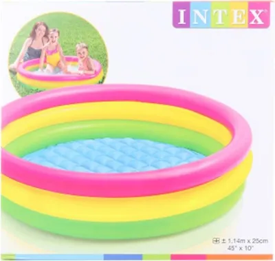 Produktbild von INTEX 57412NP - Planschbecken - Sunset Glow Baby Pool 3-Ring (114x25cm) Babypool