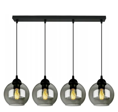 Produktbild von Deckenlampe Pendellampe Kugel Schwarz Grau Weiß (N100-BZ4)