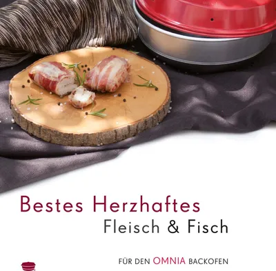 Produktbild von OMNIA Kochbuch „Bestes Herzhaftes - Fleisch & Fisch“ - Campingofen Rezeptbuch