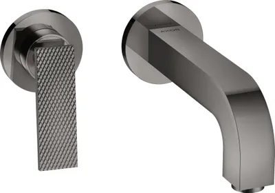 Produktbild von Fertigmontageset AXOR CITTERIO f Unterputz-Einhebel-Waschtischmischer H Hebelgriff, Rautenschliff polished black chrome