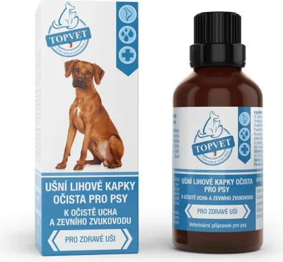 Produktbild von Ohrentropfen zur Reinigung für Hunde, TOPVET, 50 ml