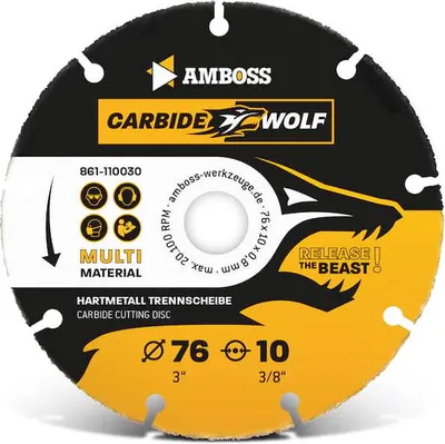 Immagine prodotto di Disco da taglio in carburo Wolf TCT - 76 x 0,8 x 10