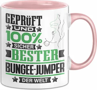 Produktbild von Bungee-Jumper Geschenk Lustiger Spruch für Bungee-Jumper Geschenkidee Bester Bungee-Jumper Der Welt (Rosa)