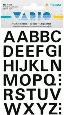 Image de HERMA Buchstaben 15 mm A-Z schwarz, wetterfeste Folie