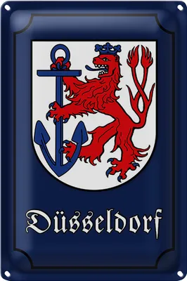 Produktbild von Blechschild Wappen 20x30cm Düsseldorf Stadtwappen Stadt