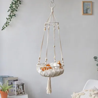 Produktbild von Katzenh?ngematte Boho Style H?ngendes Schaukelbett Haustierschla
