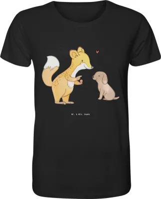Produktbild von Mr. & Mrs. Panda T-Shirt Fuchs Hundetraining Größe S - Schwarz - Geschenk, Oberteil, Herren-T-Shirt, Hundeprüfung, Hundeschule, Baumwoll-T-Shirt, Hundeerziehung, Tshirt