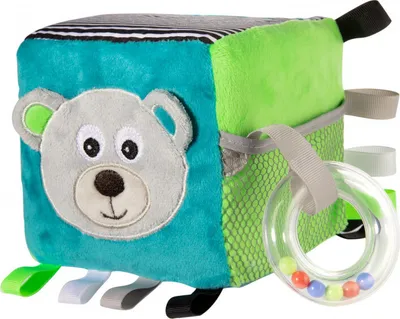 Image de Canpolbabies Canpol bébés peluche sensorielle cube oursons gris