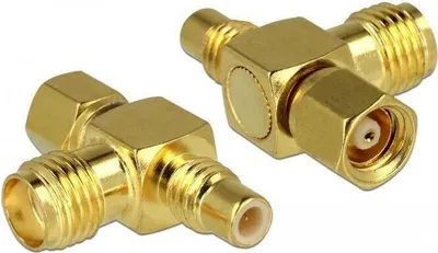 Immagine prodotto di Adattatore SMC femmina/maschio a SMA femmina a T 50 Ohm