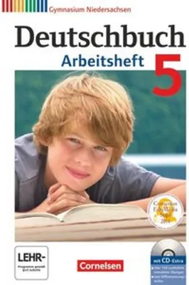 Obrázek produktu pro Deutschbuch 5. Schuljahr. Arbeitsheft mit Lösungen und Übungs-CD-ROM. Gymnasium Niedersachsen