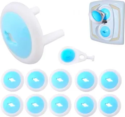 Zdjęcie produktu dla BABYLOCK Blokada gniazda dziecięcego BabyLock Bezpiecznik gniazda dziecięcego, zaślepka gniazda / z kluczem / bez kleju / [zestaw 12 szt.]