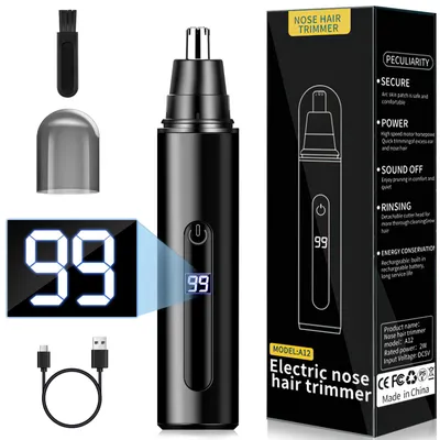 Produktbild von Nasenhaarschneider,Ohrhaarschneider,mit LED-Anzeige,Nasenhaarentferner entfernen Nasen-/ Ohrhaar,9800 U/min,für Herren &Frau