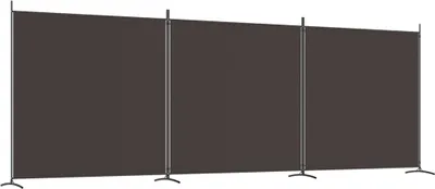 Immagine prodotto di vidaXL Set da 3 pannelli divisori Braun 525x180 cm in tessuto