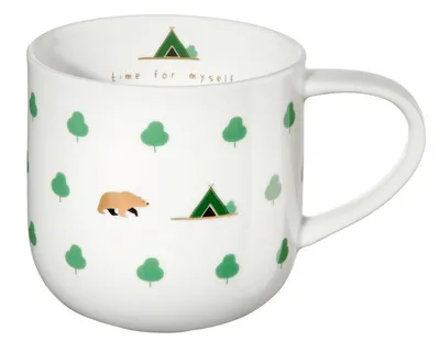 Image de ASA Vorteilset 4 Stück Henkelbecher, time for myself D. 9,2 cm, H. 9,5 cm, 0,4 l. 19468014 und Geschenk + Spende