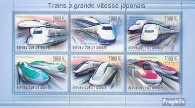 Produktbild von Briefmarken Guinea 2011 Mi 8397-8402 Kleinbogen (kompl. Ausgabe) postfrisch Japanische Schnellzüge
