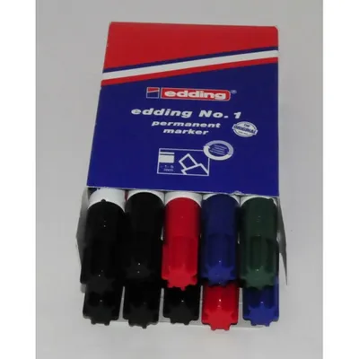 Produktbild von 10 edding No. 1 Permanentmarker farbsortiert 1,0 - 5,0 mm