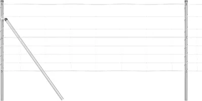 Image de vidaXL Clôture en fil d'acier galvanisé, soudée, 25 x 0,8 m