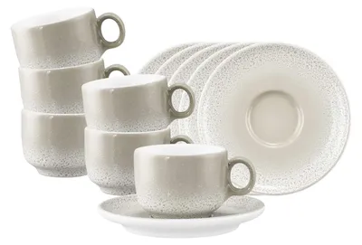 Produktbild von Seltmann Weiden Sento Home Espressotasse mit Untertasse 80 ml 6er Set - Aura cream