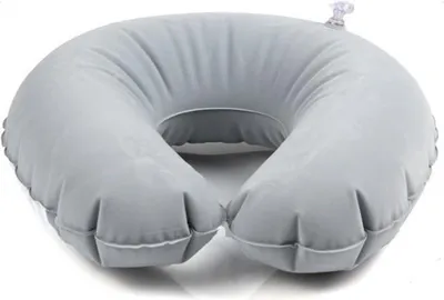 Imagen del producto de Kit de viaje 3 en 1: almohada inflable para el cuello, antifaz para los ojos y tapones para los oídos, accesorios de viaje