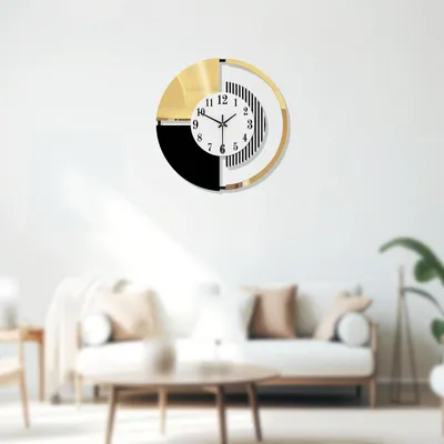Runde Wanduhr 40 cm, leise, batteriebetrieben, modern