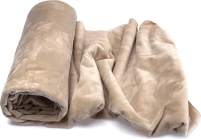 Obrázek produktu pro Pletenina Minky s hladkým vzorem, světle béžová 50 x 160 cm