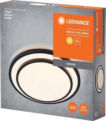 Image de Plafonnier Led Orbis Berlin Plafonnier Led Noir, Lumière Chaude - Ledvance