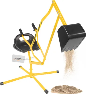 Produktbild von Sitzbagger aus Metall, Sandbagger mit 360º Drehung, Kinderbagger ab 3 Jahre
