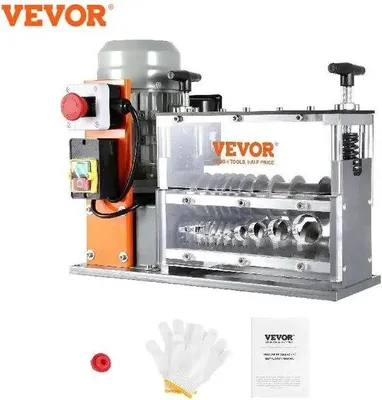 Obrázek produktu pro Stroj na odizolování měděných vodičů – 1,5–32 mm – 750 W – odizolovač s ocelovými čepelemi – ideální nástroj pro odizolování kovových vodičů