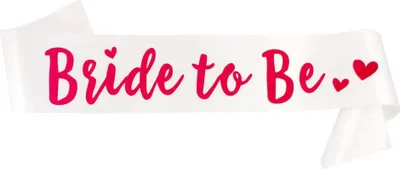 Produktbild von Oblique Unique Schärpe Bride To Be JGA Junggesellinnenabschied Hen Party Herzen weiß