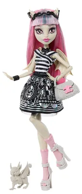 Produktbild von Monster High Gruselige Monster-High-Reproduktion der ursprünglichen Rochelle Goyle-Puppe, mit Tagebuch, Puppenständer und Haustier, Modepuppe, Weiblich, 6 Jahr(e), Junge/Mädchen, 285 mm, Mehrfarbig
