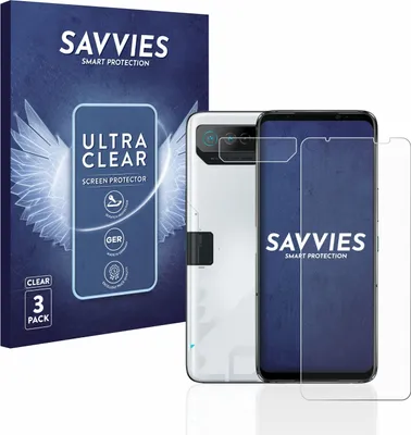 Produktbild von 6x Für ASUS ROG Phone 7 Ultimate (Display+Kamera) Schutzfolie Savvies Displayschutz Display Schutz Folie Klar Transparent