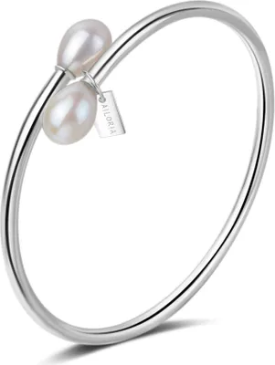 Produktbild von AILORIA Armreif Silber/weiße Perle MASA