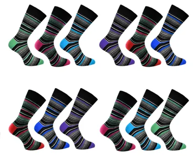 Imagen del producto de 12 pares de calcetines cómodos, no elásticos, para hombre