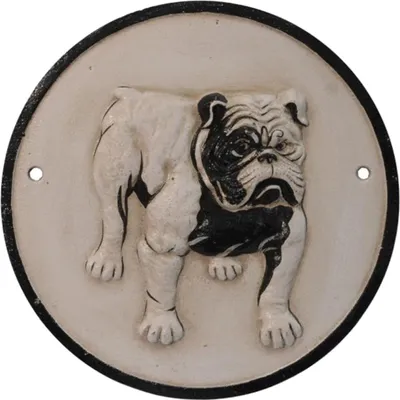 Produktbild von Wandschild Wandplakette Gusseisen Bulldog
