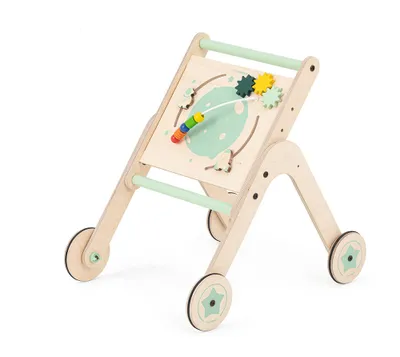 Produktbild von MamaToyz Holz Spieltisch & Lauflernwagen Trio WalkMe Natur 56x41x53 cm