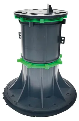 Produktbild von Stelzlager für Terrassenunterkonstruktion - Höhe: 265-385 mm, verstellbar: an der Grundplatte
