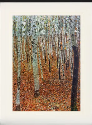 Produktbild von Gustav Klimt Gerahmtes Bild Mit Edlem Passepartout | Wand-Bilder | Im Bilderrahmen - Birkenwald, 1903 (80 x 60 cm)